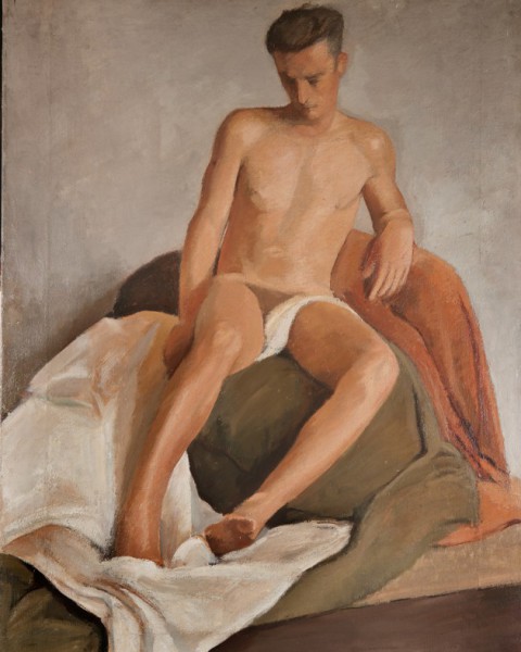Nude young man graphic