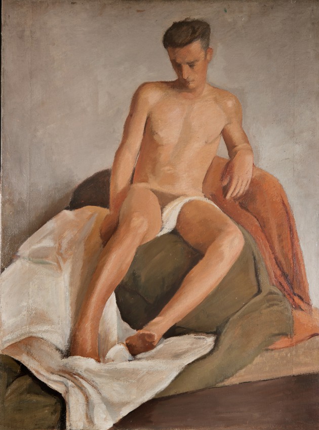 Nude young man graphic