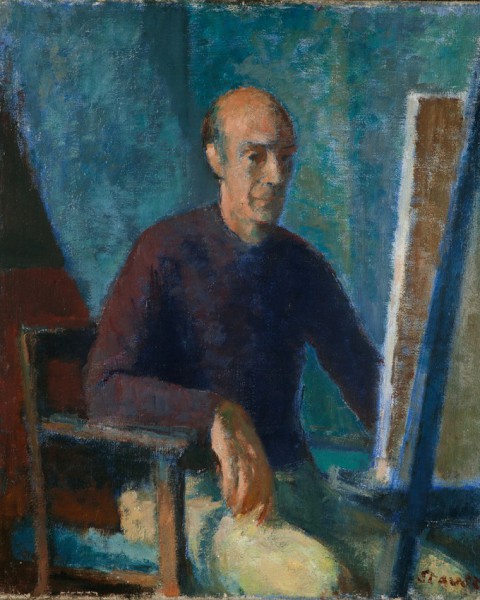 Self-portrait with easel graphic