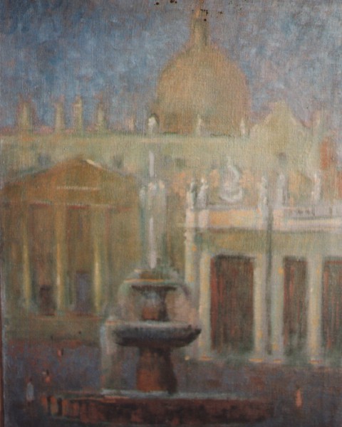 St. Peter’s Square with its fountain graphic